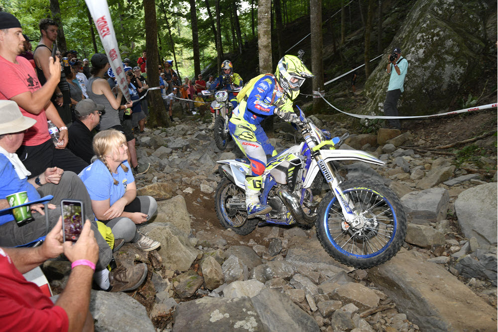 Mario Roman battled with his Sherco teammate to take second at the TKO. Photo: Larry Mayo
