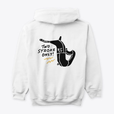 Two Stroke Only - White Hoodie